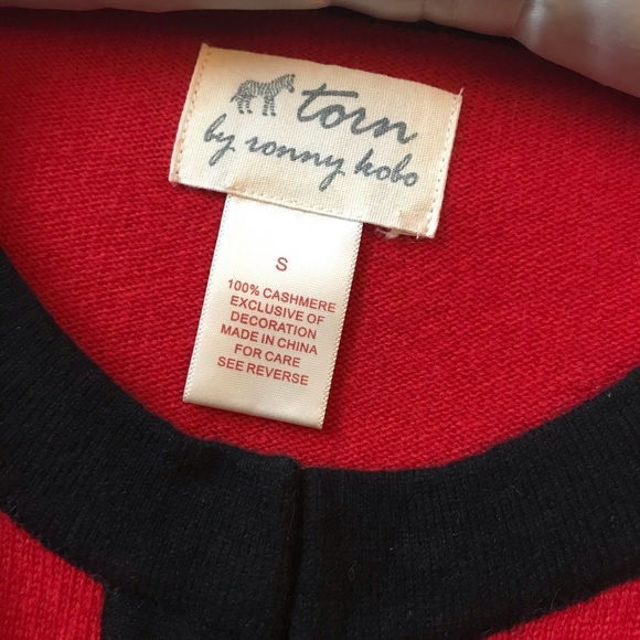 TORN By Ronny Kobo Cashmere Cardigan - Picture 5 of 7